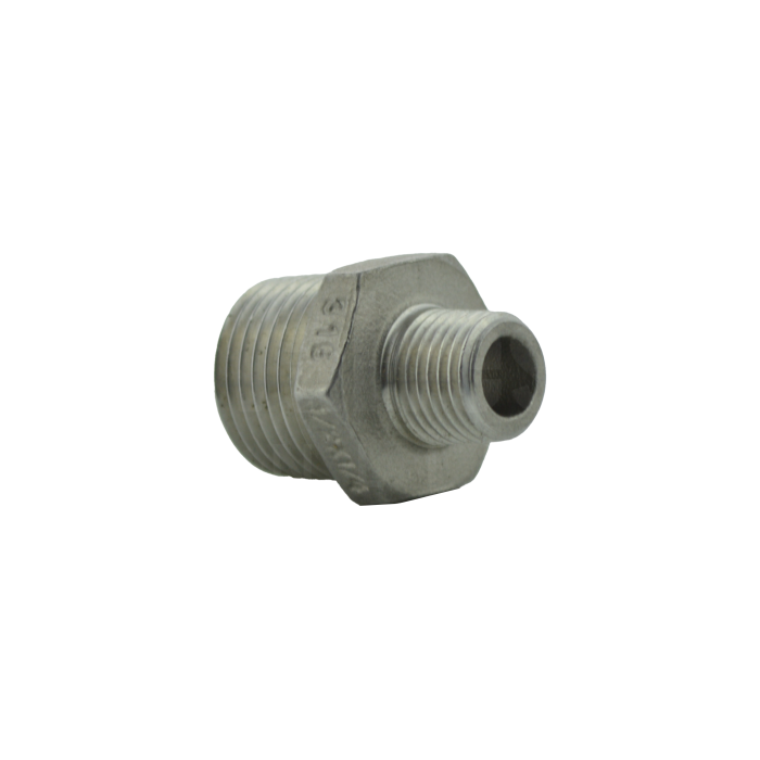 BSP Stainless Steel Reducing Hex Nipple - Class 150