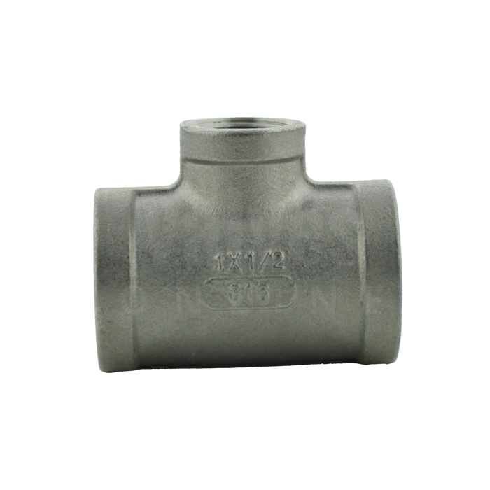 BSP Stainless Steel Female Reducing Tee - Class 150