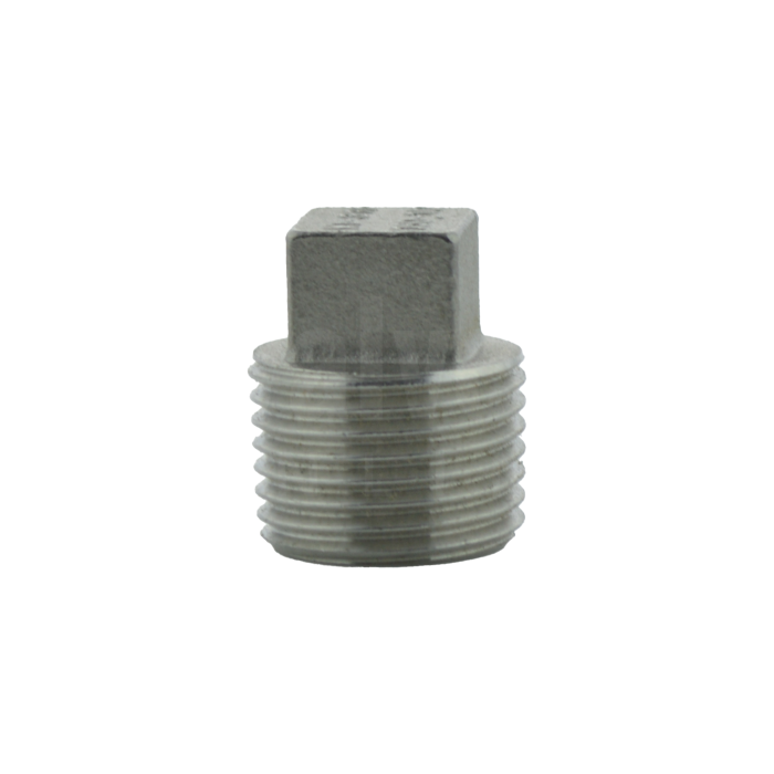 NPT Stainless Steel Square Head Plug - Class 150
