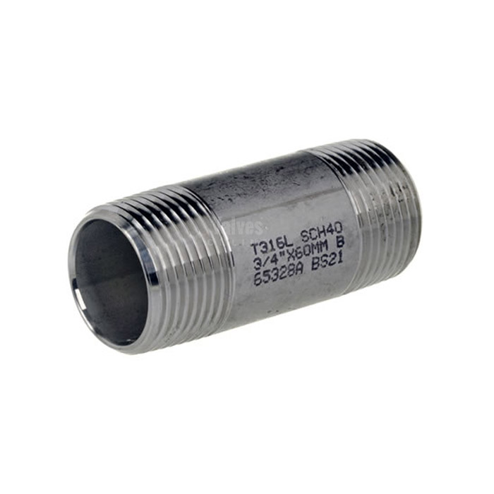 BSP Stainless Steel 150mm Long Barrel Nipple - Class 150