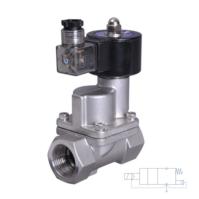 Stainless Steel Solenoid Valve 0.2-10 Bar Rated Steam Servo Assisted