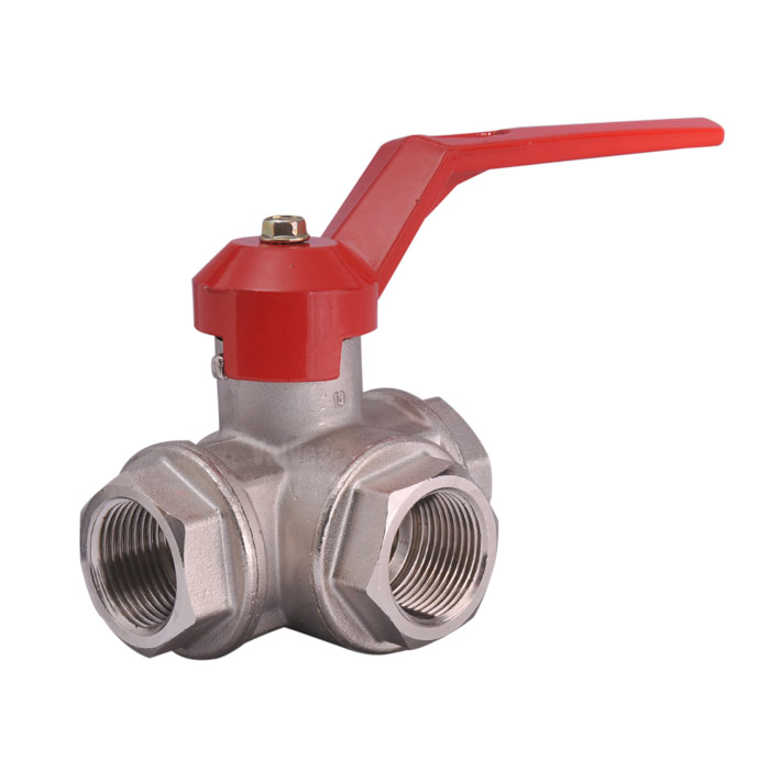 Brass Ball Valve Screwed 3 Way