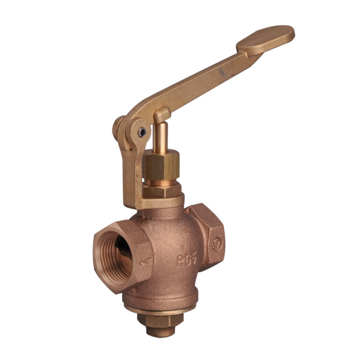 Bronze Globe Valve Self Closing Lever Screwed BSPP