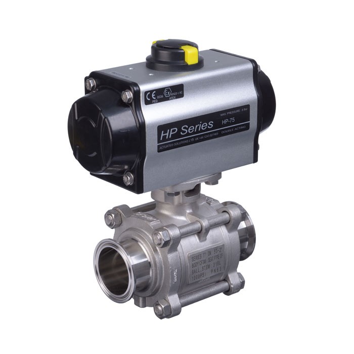 Pneumatic Actuated Series 77SN Hygienic Ball Valve