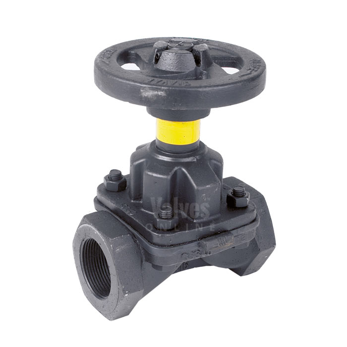 Weir Type Diaphragm Valve Unlined Screwed BSPP